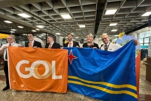 Aruba y Brasil conecta:  Cu evento inaugural di GOL Airlines for di aeropuerto São Paulo-Guarulhos (GRU)