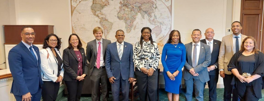 Delegacion di Parlamento di Aruba a reuni cu Home Land Security na Merca