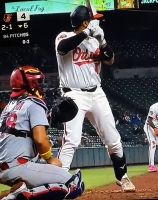 Arubiano Chadwick Tromp a hunga su prome wega como catcher di Baltimore Orioles 