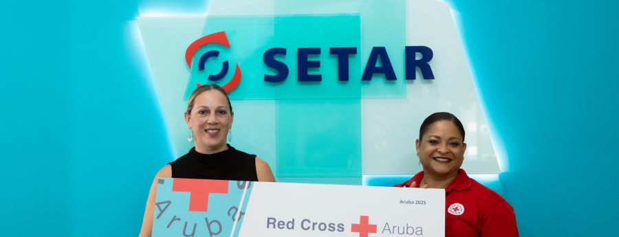SETAR cu donacion pa Rode Kruis Aruba pa yuda fortalece esfuersonan di ayudo comunitario