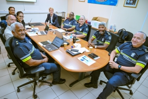 Cuerpo policial a reuni cu VNO pa un reunion cu diferente motibo  