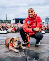 Formula 1 di luto pa Roscoe Hamilton, bulldog cu tabata popular igual cu e corredor