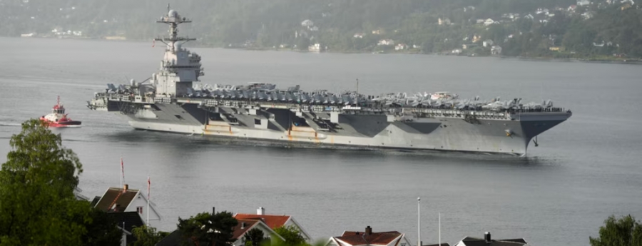 E portavion mas grandi di mundo cu 4 mil militar, ta cla pa actua den Caribe!  