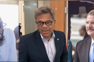 Mike Eman bay Hulanda pa congreso di 10/10/10 cu premiernan di Corsou y St Maarten 