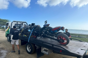 Varios motorcicleta confisca durante control pa parada di fantasia di San Nicolas  