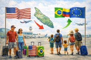 Aruba a haya menos turista di Merca y mas di Europa y Latino America den december