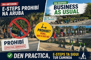 No obstante e prohibicion anuncia, diaranson  e-steps ainda ta riba caminda
