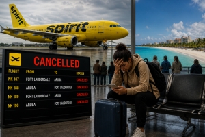 Colapso di Spirit Airlines: Aruba ta sinti e golpi den buelo y prijs