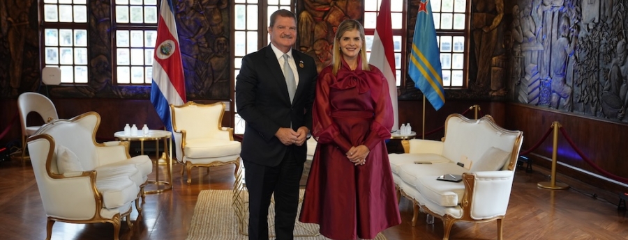 Premier Mike Eman den representacion di Reino Hulandes a reuni cu presidente electo di Costa Rica,    