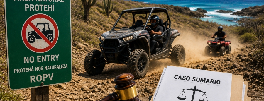 Aruba Birdlife Conservation  cu caso contra destruccion di naturaleza pa UTV y ATV