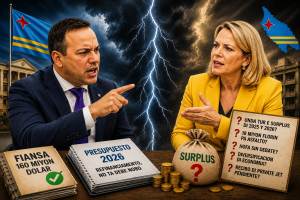 Minister Wever y Parlamentario Wever-Croes den choke tocante debe y surplus  