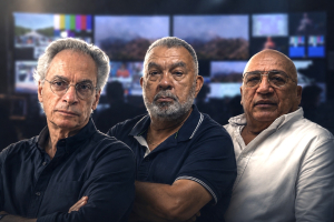Gregory Elias, Sigmund Jansen y Percy Pinedo awe nochi ta den e programa Noticiacla LIVE