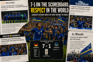 Prensa internacional ta mira mas cu score: Corsou a perde 7-1, pero a gana respet mundial
