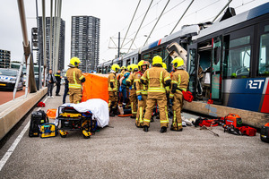 15 injured after two trams collide on Rotterdam's Erasmus Bridge