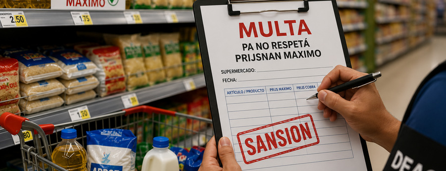 Gobierno lo cuminsa multa supermercado cu no respeta prijsnan maximo