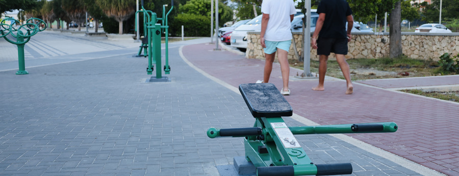 Linear Park Outdoor Gym Gets Full Renovation in Oranjestad