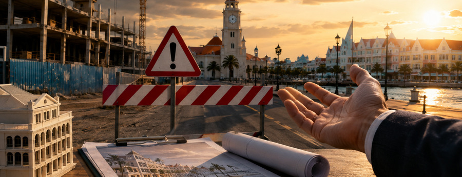Retraso di Gobierno ta pone inversion den Oranjestad na peliger