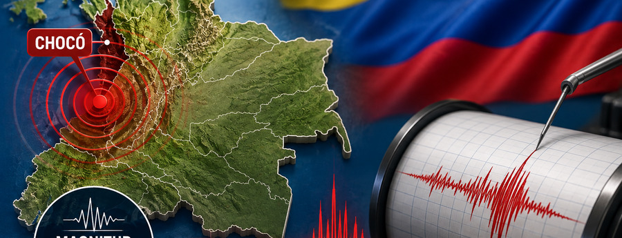 Temblor fuerte di 7,4 ta sacudi Colombia; heridonan raporta na Choco