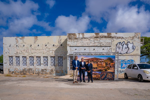 Renobacion ex-pompstation ta forma parti di revitalisacion di Oranjestad