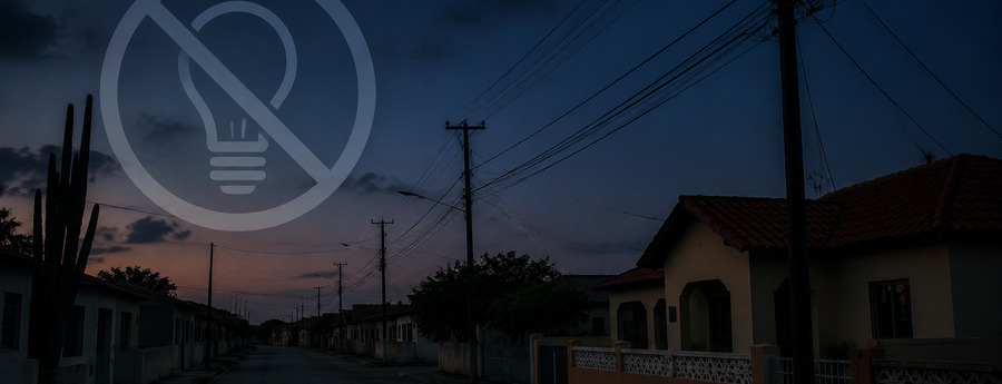 Interupcion di coriente ta afectando San Nicolas, Cura Cabai y Brazil