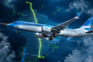 Aerolíneas Argentinas por bolbe usa espacio aereo di Venezuela pa ruta Aruba