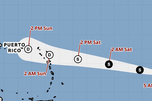 Tormenta Dolly ta acerca e parti nord di Antiyas Menor, pero probablemente lo debilita