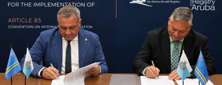 Aruba ta amplia negoshi internacional di aviacion cu acuerdo cu San Marino