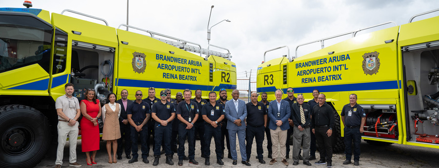 Aeropuerto di Aruba ta haya vehiculonan nobo pa emergencia di aviacion