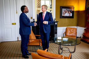 Aruba Governor Boekhoudt received by King Willem-Alexander at Huis ten Bosch