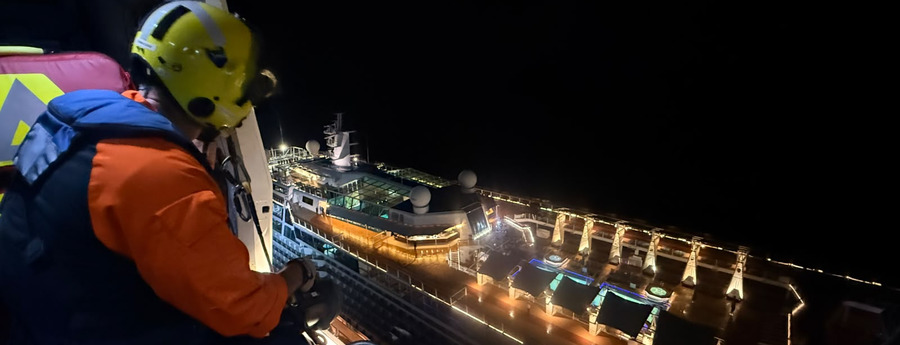 Helicopter di Wardacosta ta evacua turista cu atake di curason for di crucero